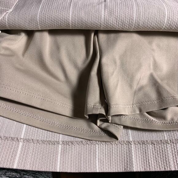 Chico's Skort NWT Women's Size 3.5 (18) Josie Stretch Spring Stripe Pale Taupe - Picture 4 of 9